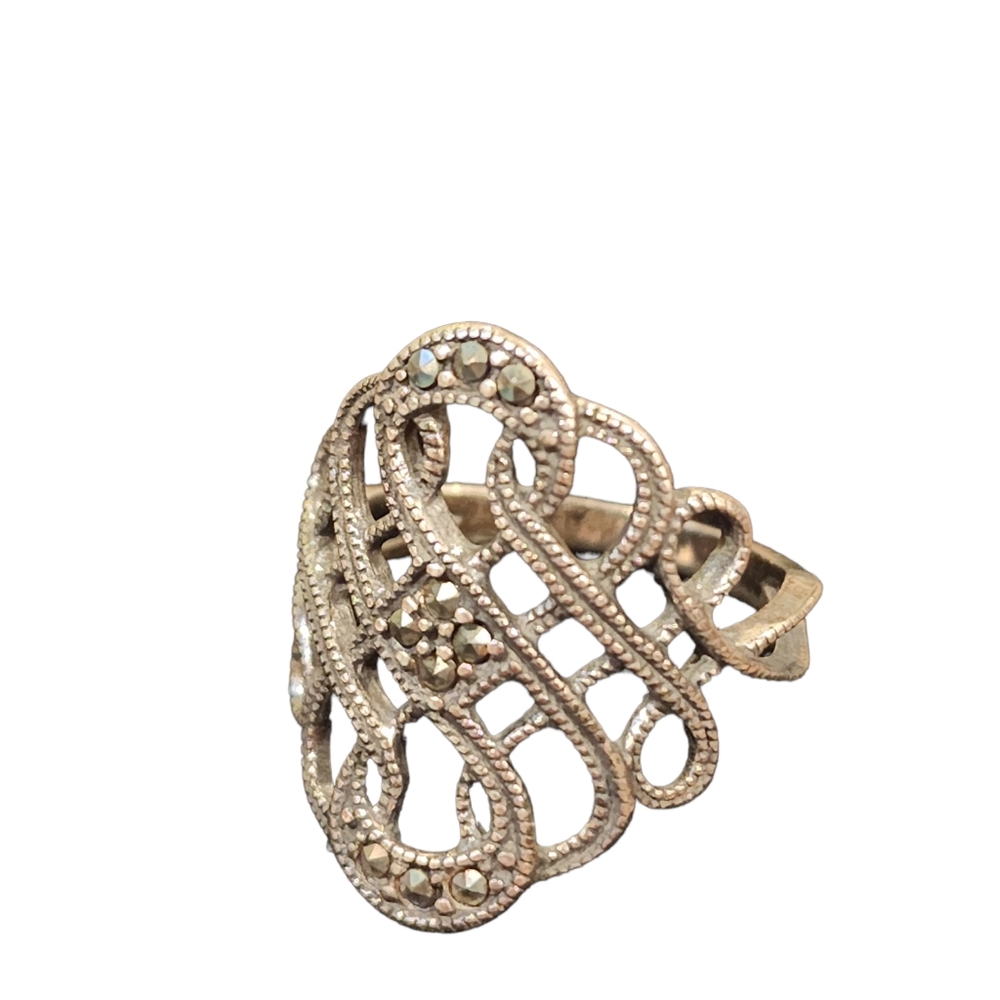 RJ sterling silver ring‎